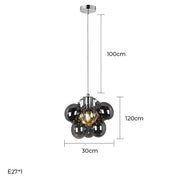 Cedar Frame Glass Chandelier — gallery image 15