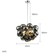 Cedar Frame Glass Chandelier — gallery image 19