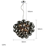 Cedar Frame Glass Chandelier — gallery image 21