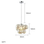 Cedar Frame Glass Chandelier — gallery image 16