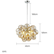 Cedar Frame Glass Chandelier — gallery image 20