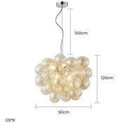 Cedar Frame Glass Chandelier — gallery image 22