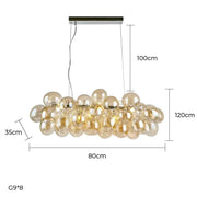 Cedar Frame Glass Chandelier — gallery image 24