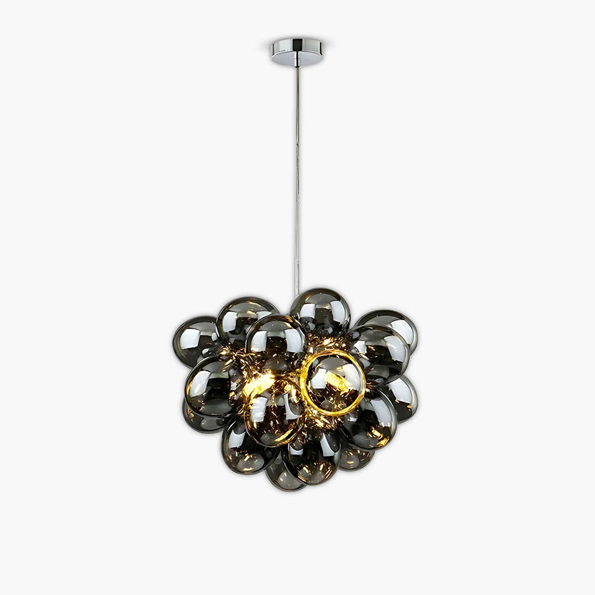 Cedar Frame Glass Chandelier — gallery image 1