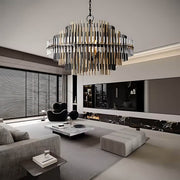 Kestrel Frame Glass Linear Chandelier — gallery image 2