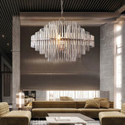 Kestrel Frame Glass Linear Chandelier — gallery image 3