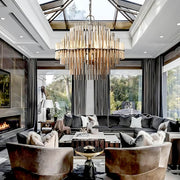 Kestrel Frame Glass Linear Chandelier — gallery image 6