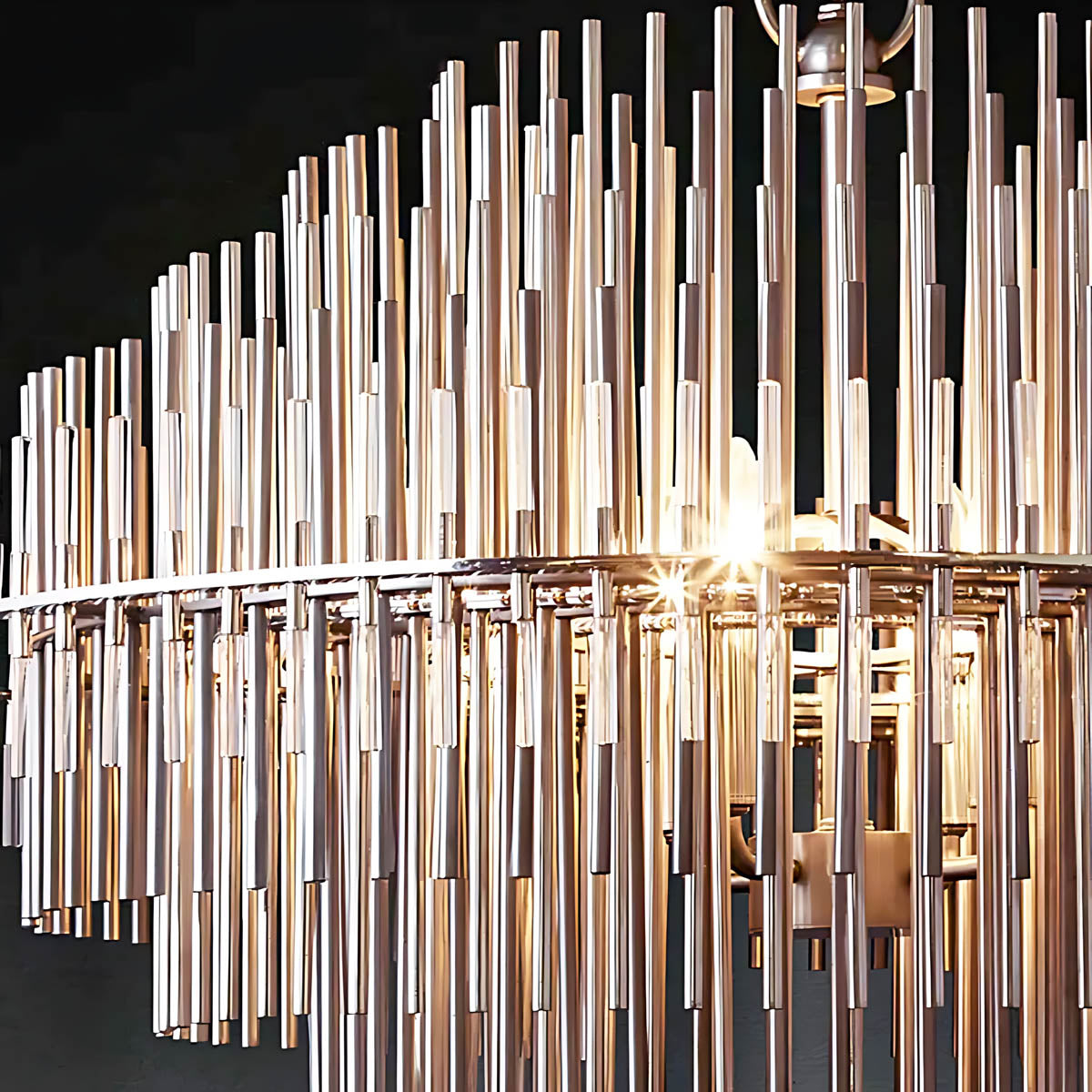 Kestrel Frame Glass Linear Chandelier — gallery image 9