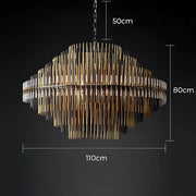 Kestrel Frame Glass Linear Chandelier — gallery image 13
