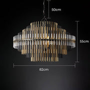 Kestrel Frame Glass Linear Chandelier — gallery image 14