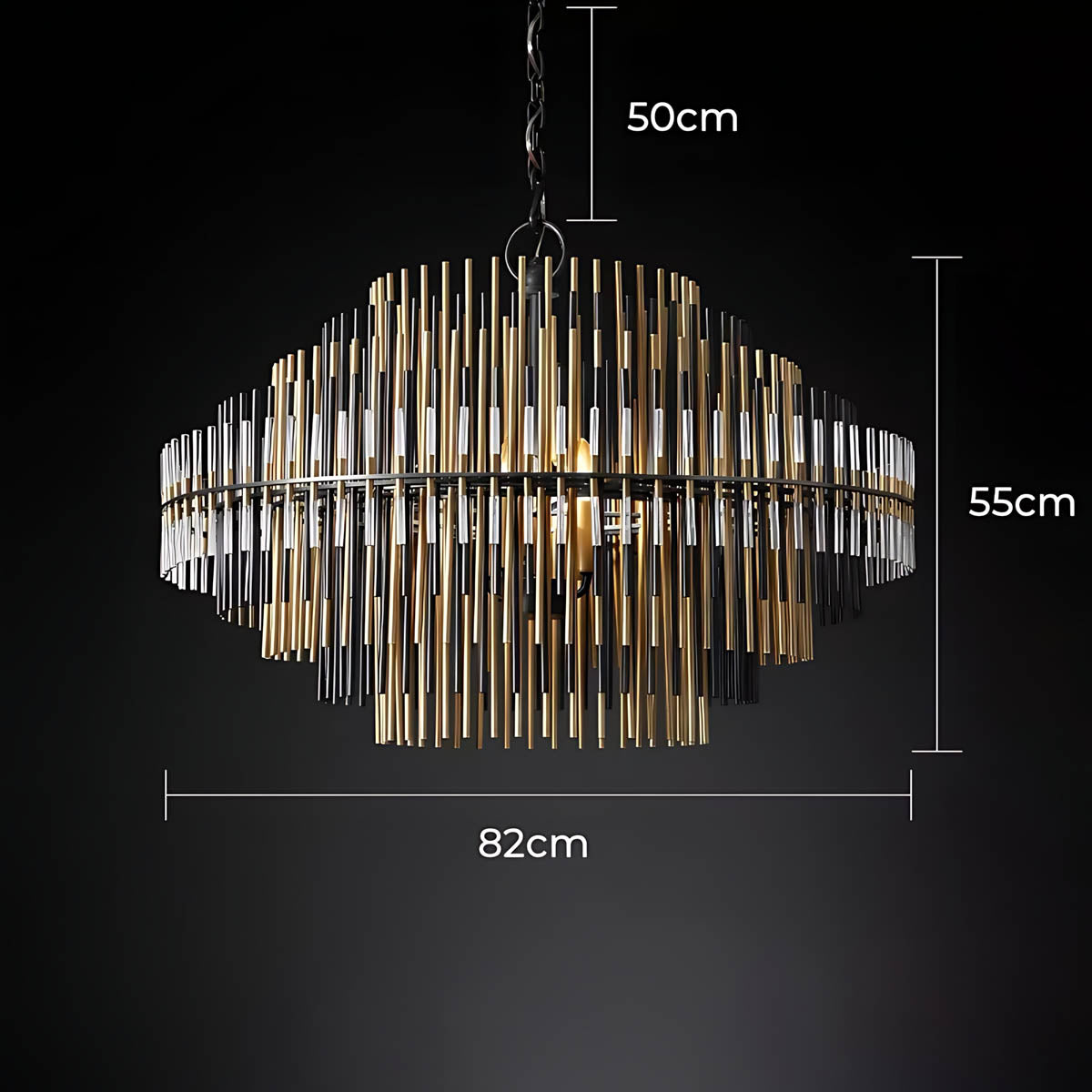 Kestrel Frame Glass Linear Chandelier — gallery image 14