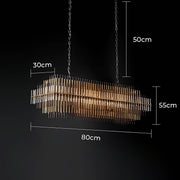 Kestrel Frame Glass Linear Chandelier — gallery image 15