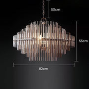 Kestrel Frame Glass Linear Chandelier — gallery image 20