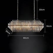 Kestrel Frame Glass Linear Chandelier — gallery image 22