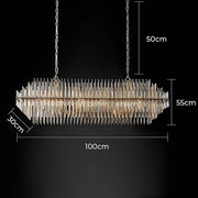 Kestrel Frame Glass Linear Chandelier — gallery image 23