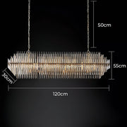 Kestrel Frame Glass Linear Chandelier — gallery image 24