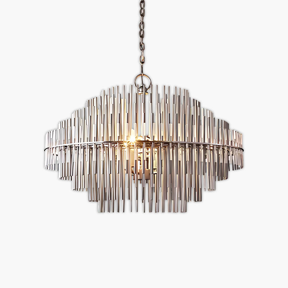 Kestrel Frame Glass Linear Chandelier — gallery image 1