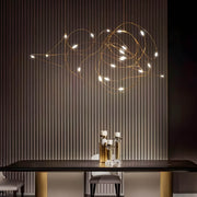 Hollis Frame Stainless Steel Chandelier — gallery image 6