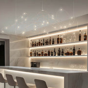 Hollis Frame Stainless Steel Chandelier — gallery image 9