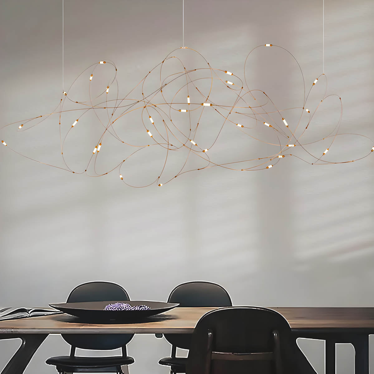 Hollis Frame Stainless Steel Chandelier — gallery image 10