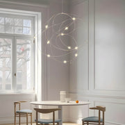 Hollis Frame Stainless Steel Chandelier — gallery image 13