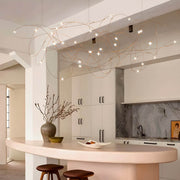 Hollis Frame Stainless Steel Chandelier — gallery image 5