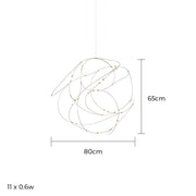 Hollis Frame Stainless Steel Chandelier — gallery image 16