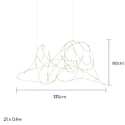 Hollis Frame Stainless Steel Chandelier — gallery image 18