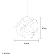 Hollis Frame Stainless Steel Chandelier — gallery image 15