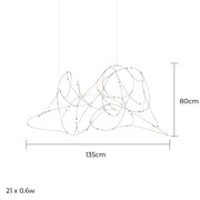 Hollis Frame Stainless Steel Chandelier — gallery image 17