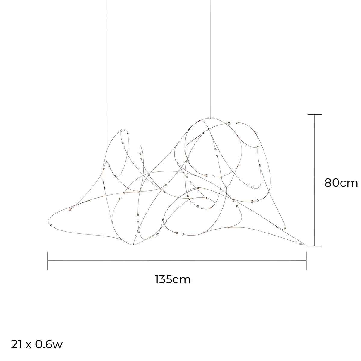 Hollis Frame Stainless Steel Chandelier — gallery image 17
