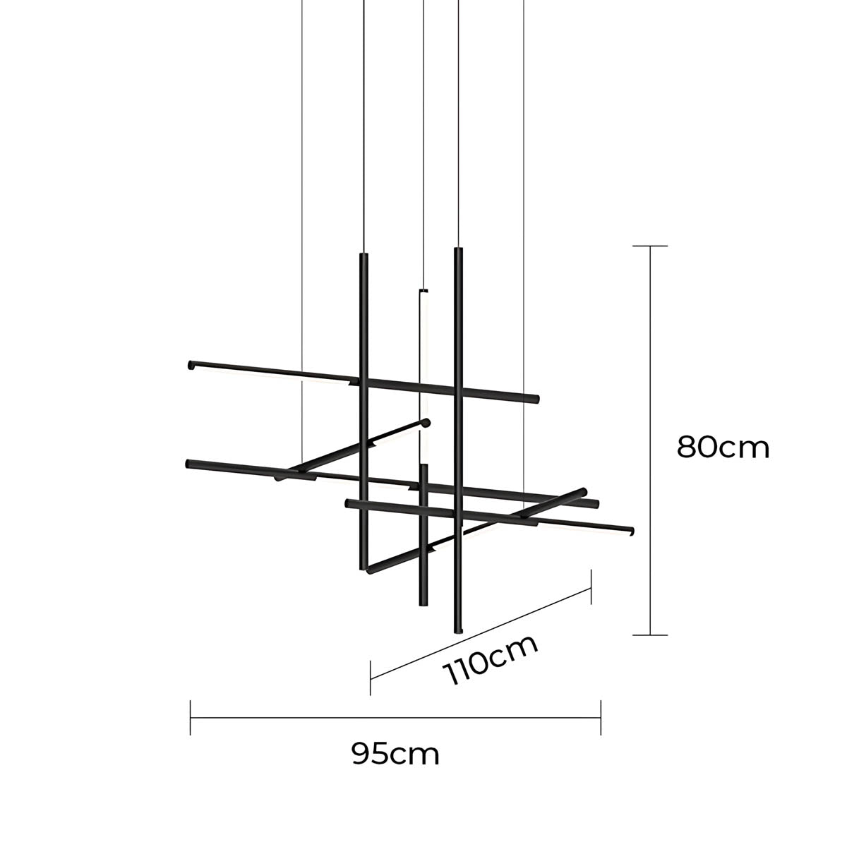 Rowan Frame Acrylic Chandelier — gallery image 8