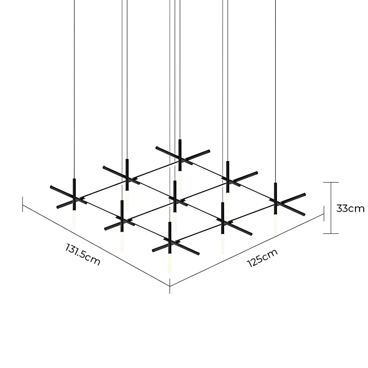 Rowan Frame Acrylic Chandelier — gallery image 9