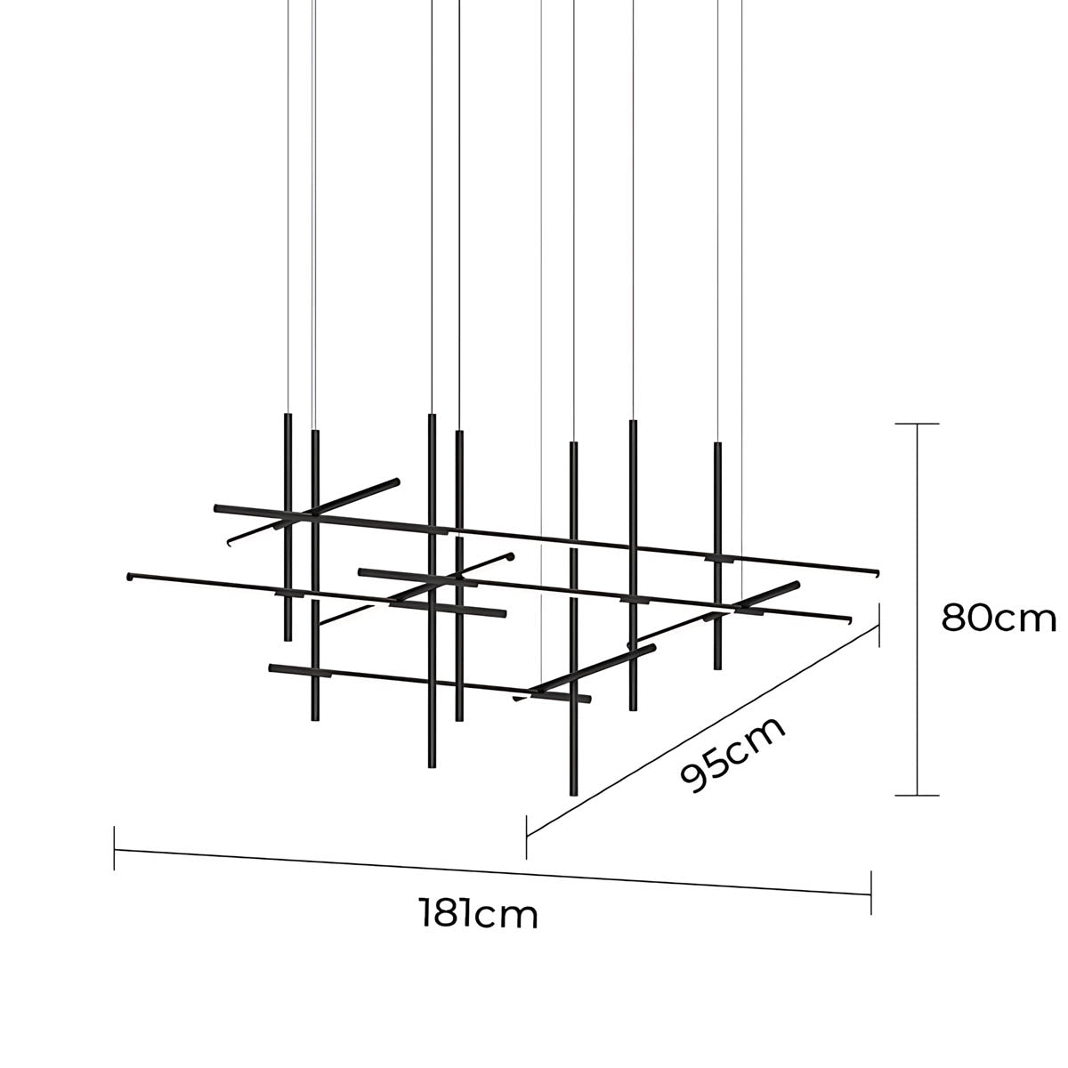 Rowan Frame Acrylic Chandelier — gallery image 10