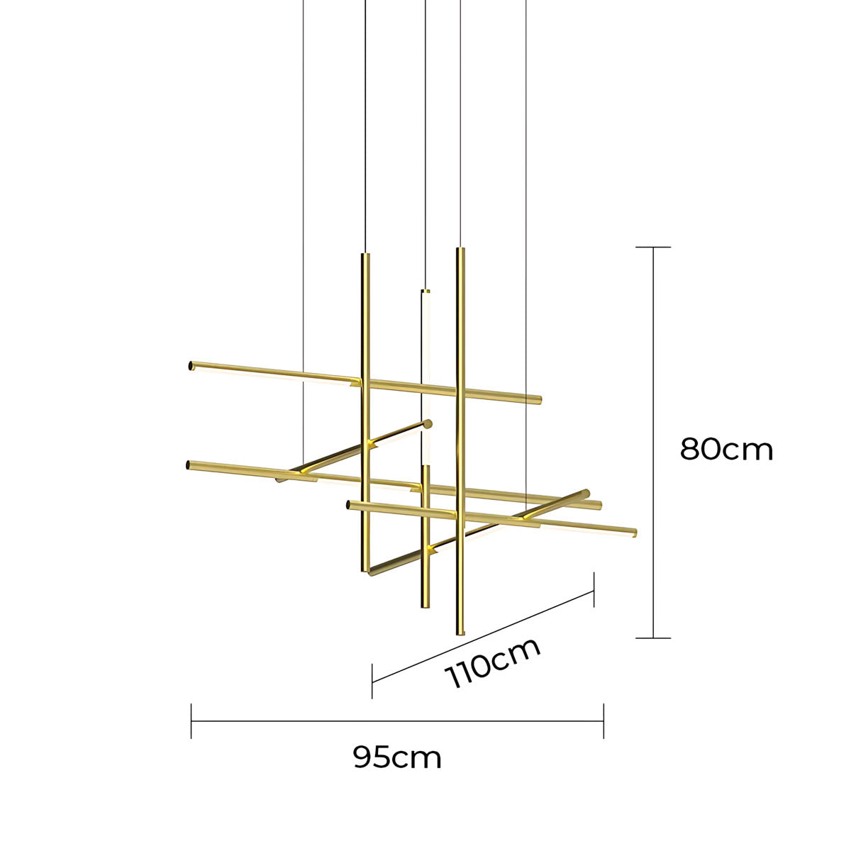 Rowan Frame Acrylic Chandelier — gallery image 11