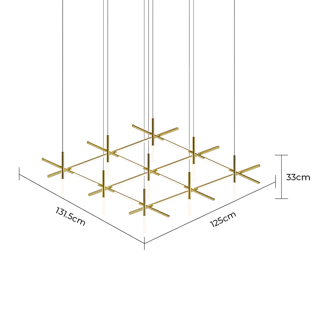 Rowan Frame Acrylic Chandelier — gallery image 12