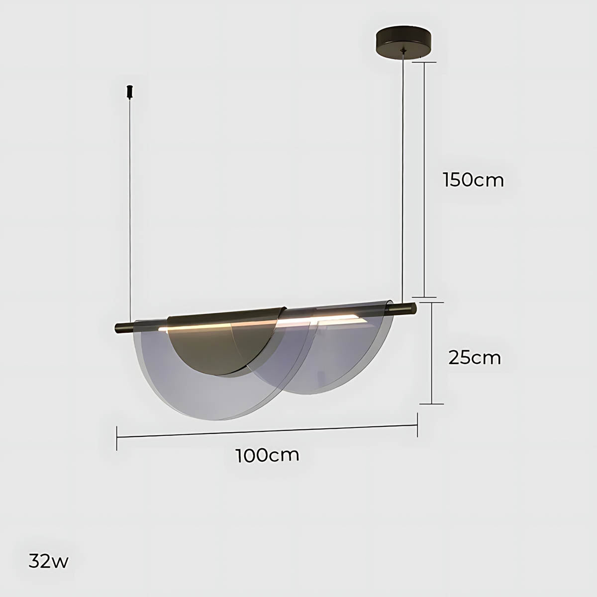Juniper Frame Acrylic Linear Ceiling Light — gallery image 20