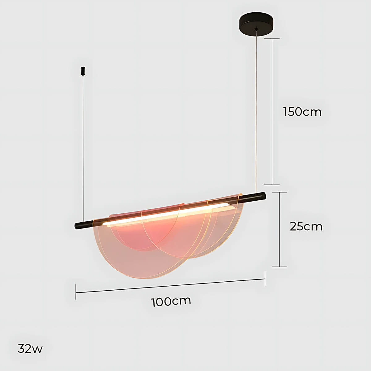 Juniper Frame Acrylic Linear Ceiling Light — gallery image 22