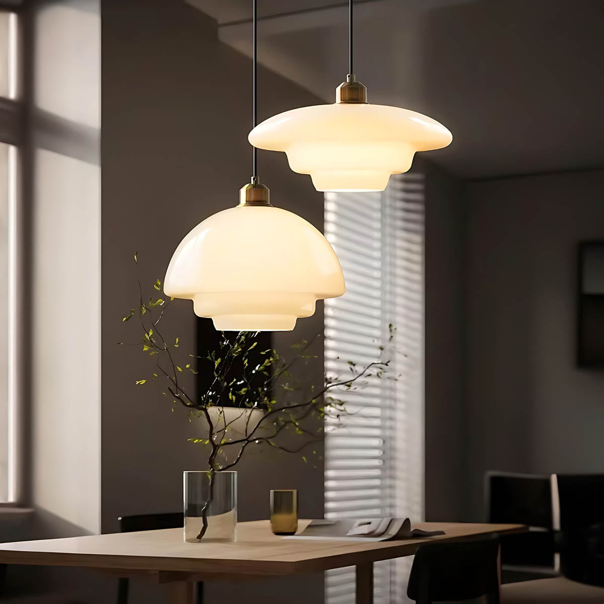 Hawthorn Frame Glass Dome Pendant Light — gallery image 5