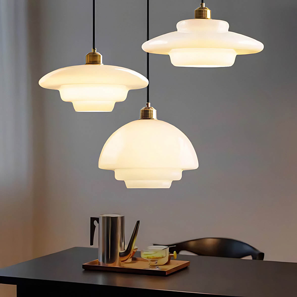 Hawthorn Frame Glass Dome Pendant Light — gallery image 12