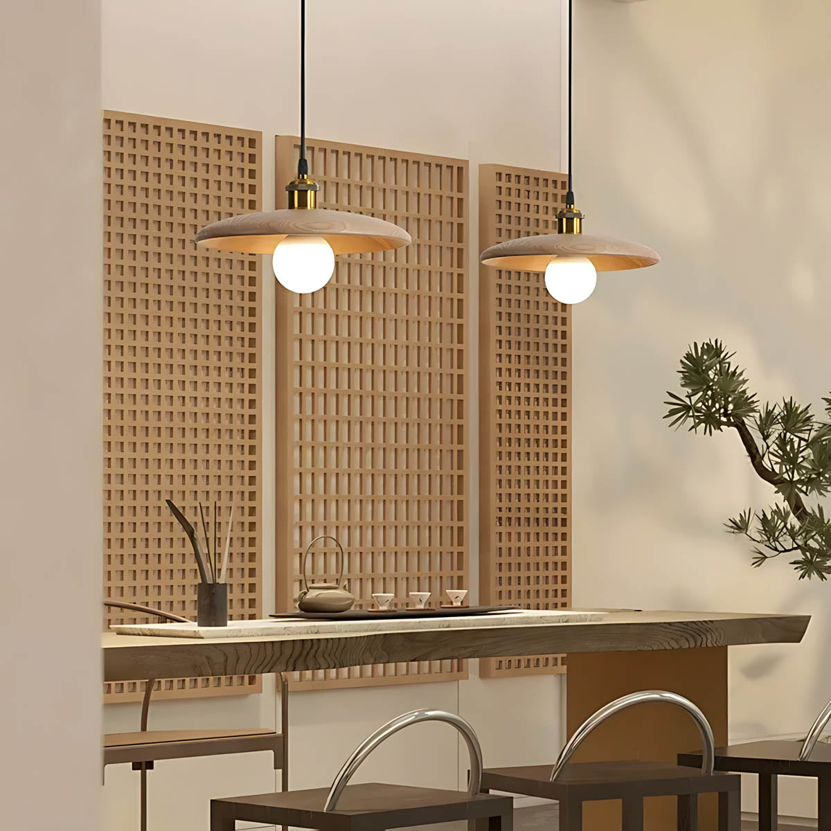 Wren Frame Wood Pendant Light — gallery image 6