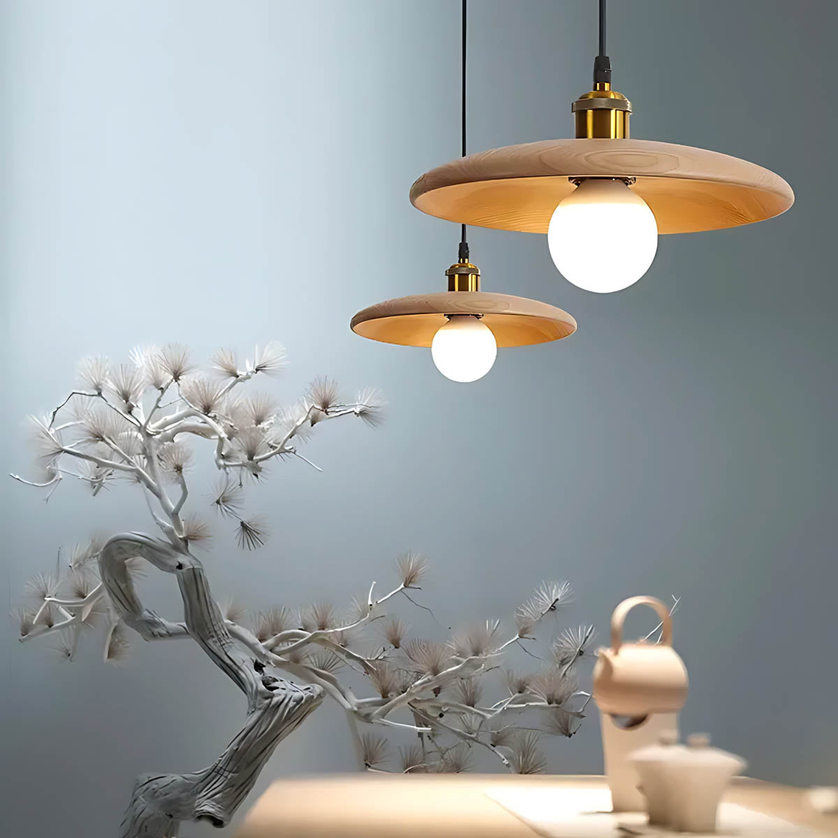 Wren Frame Wood Pendant Light — gallery image 4