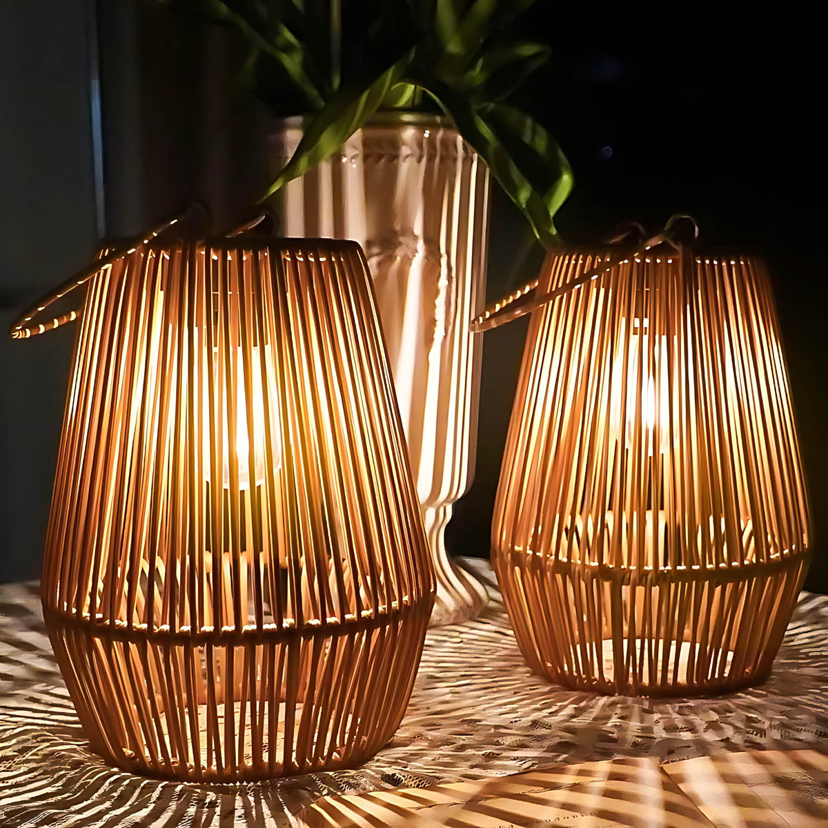 
Luminária de Mesa Marlow com Lanterna de Rattan — foto 9