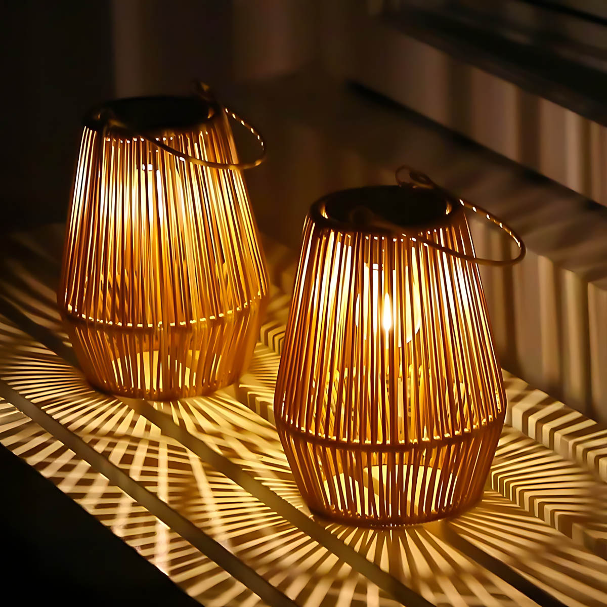 
Luminária de Mesa Marlow com Lanterna de Rattan — foto 7