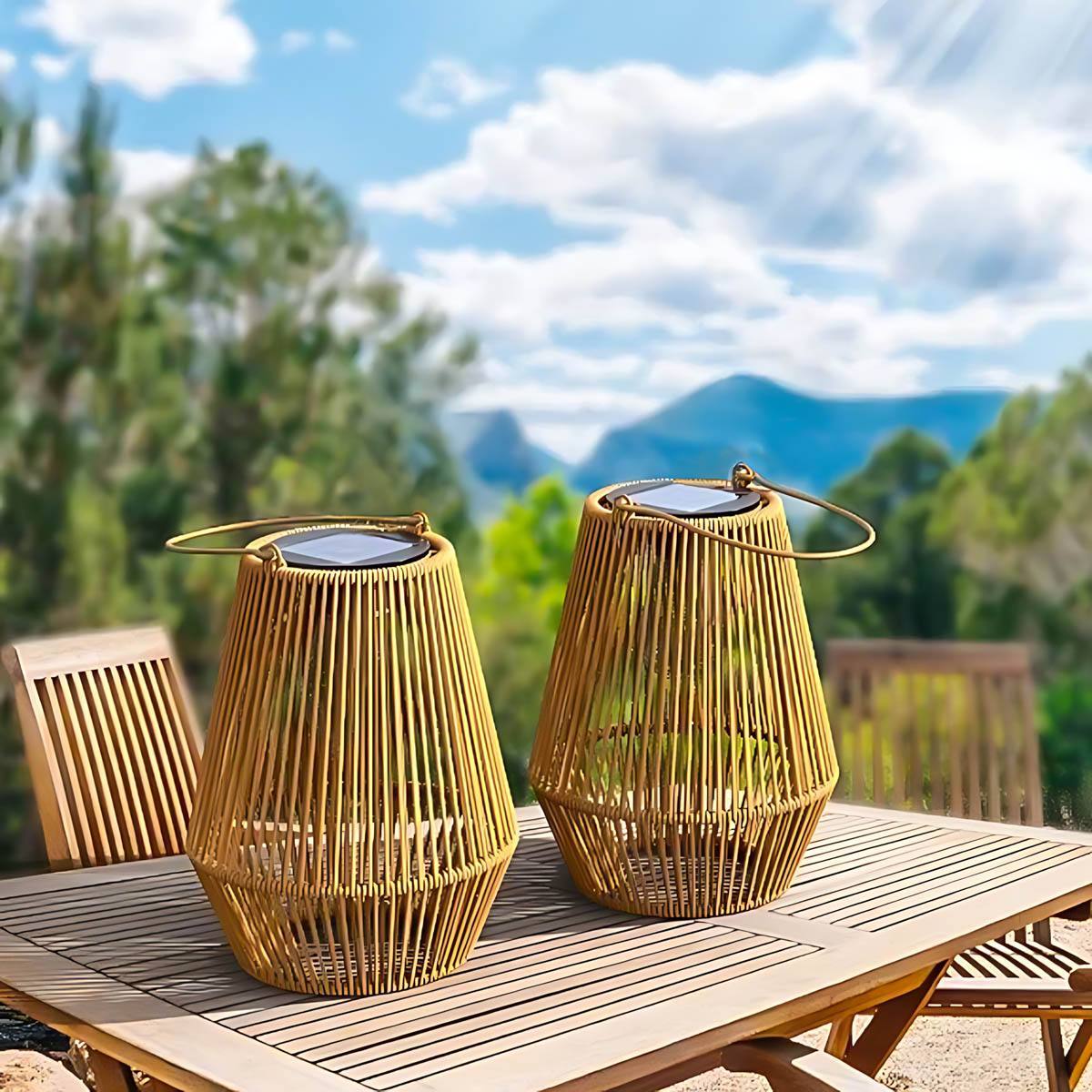 
Luminária de Mesa Marlow com Lanterna de Rattan — foto 5