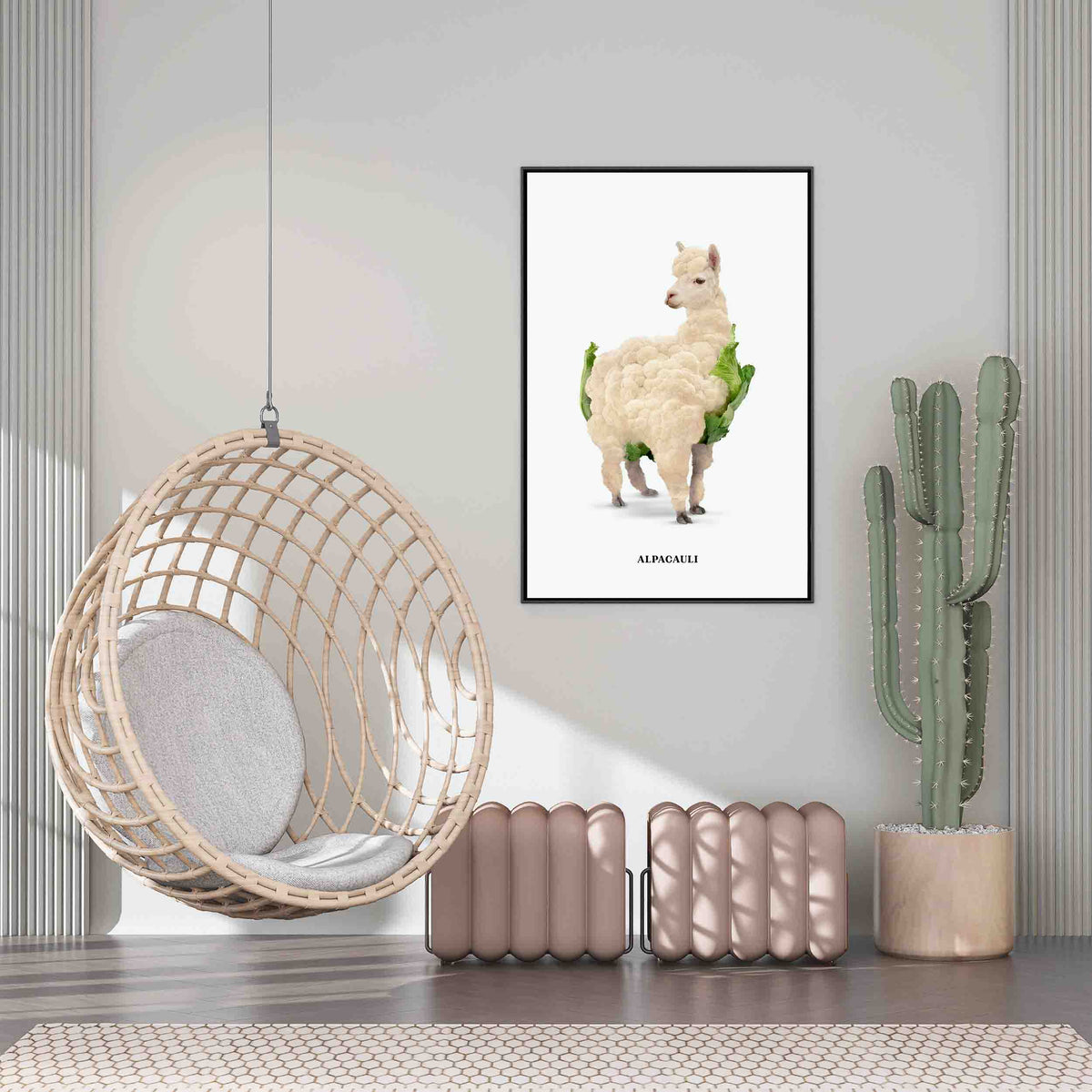 Greenwood Loop Alpaca Canvas Wall Art — gallery image 2