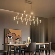 Clover Frame Crystal Linear Chandelier — gallery image 5
