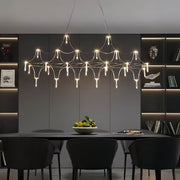Clover Frame Crystal Linear Chandelier — gallery image 2
