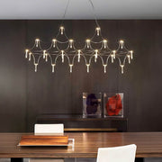 Clover Frame Crystal Linear Chandelier — gallery image 4