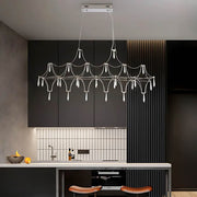 Clover Frame Crystal Linear Chandelier — gallery image 10